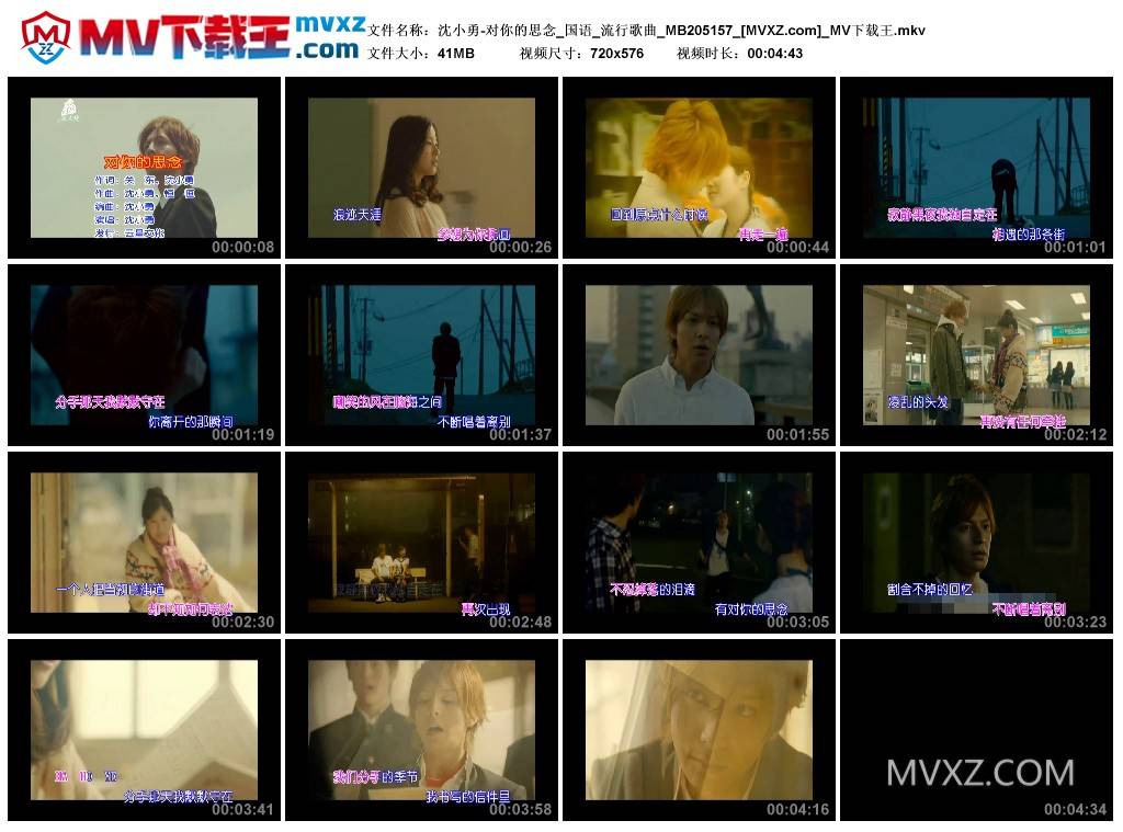 沈小勇-对你的思念_国语_流行歌曲_MB205157